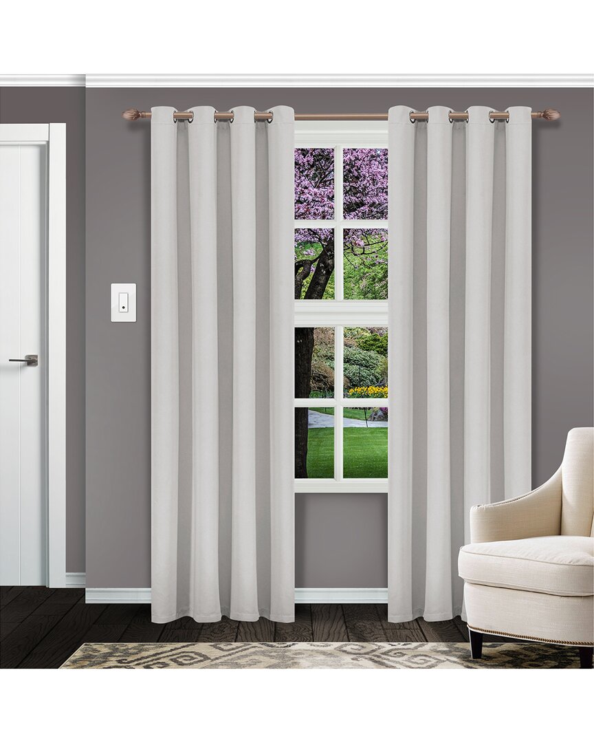Superior Solid Insulated Thermal Blackout Grommet Curtain Panel Set