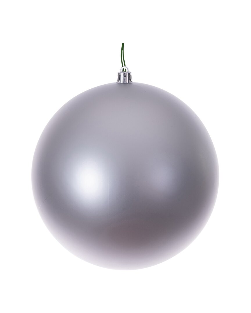 Vickerman Set Of 4 Indoor/outdoor 6in Silver Matte Seamless Ornaments
