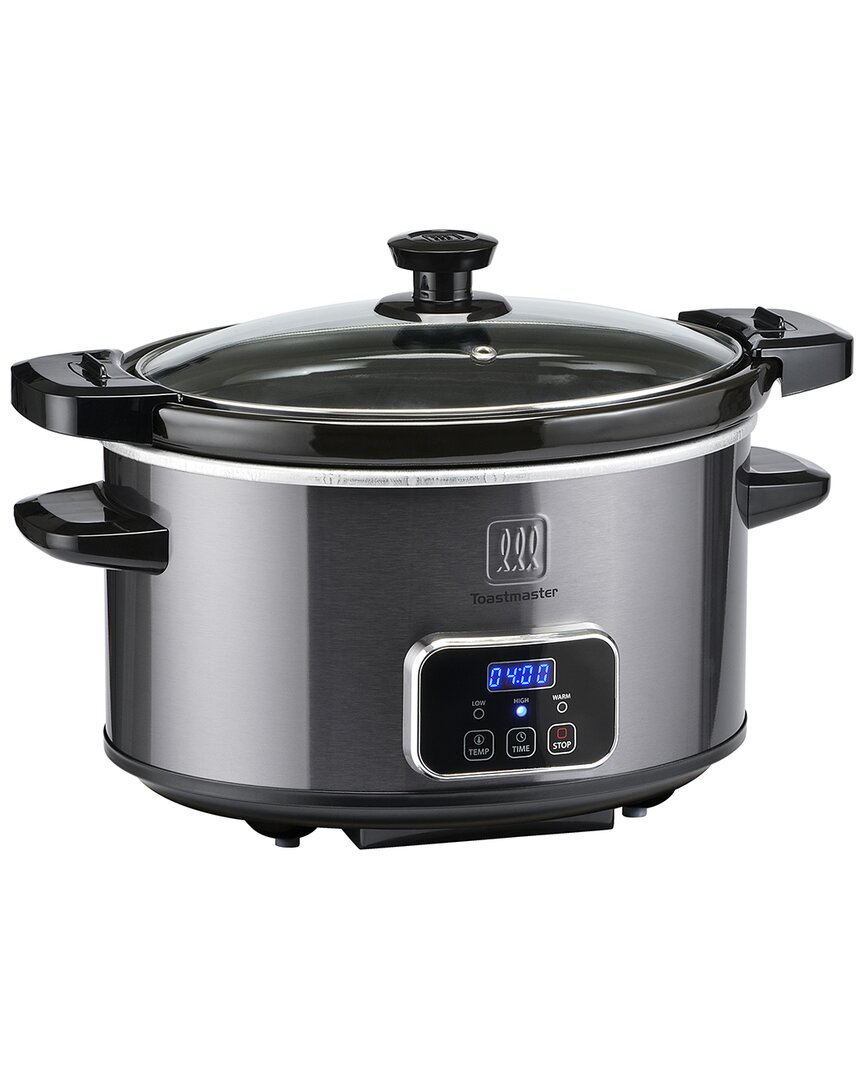 Toastmaster 4qt Digital Slow Cooker With Locking Lid In Gray
