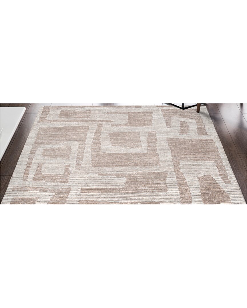 Obeetee Shadows Wool Rug In Brown