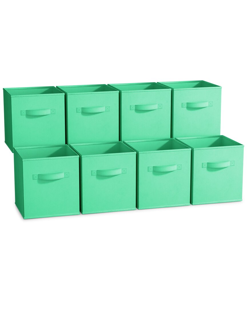 Sorbus 11in 8 Pack Foldable Storage Bins In Green