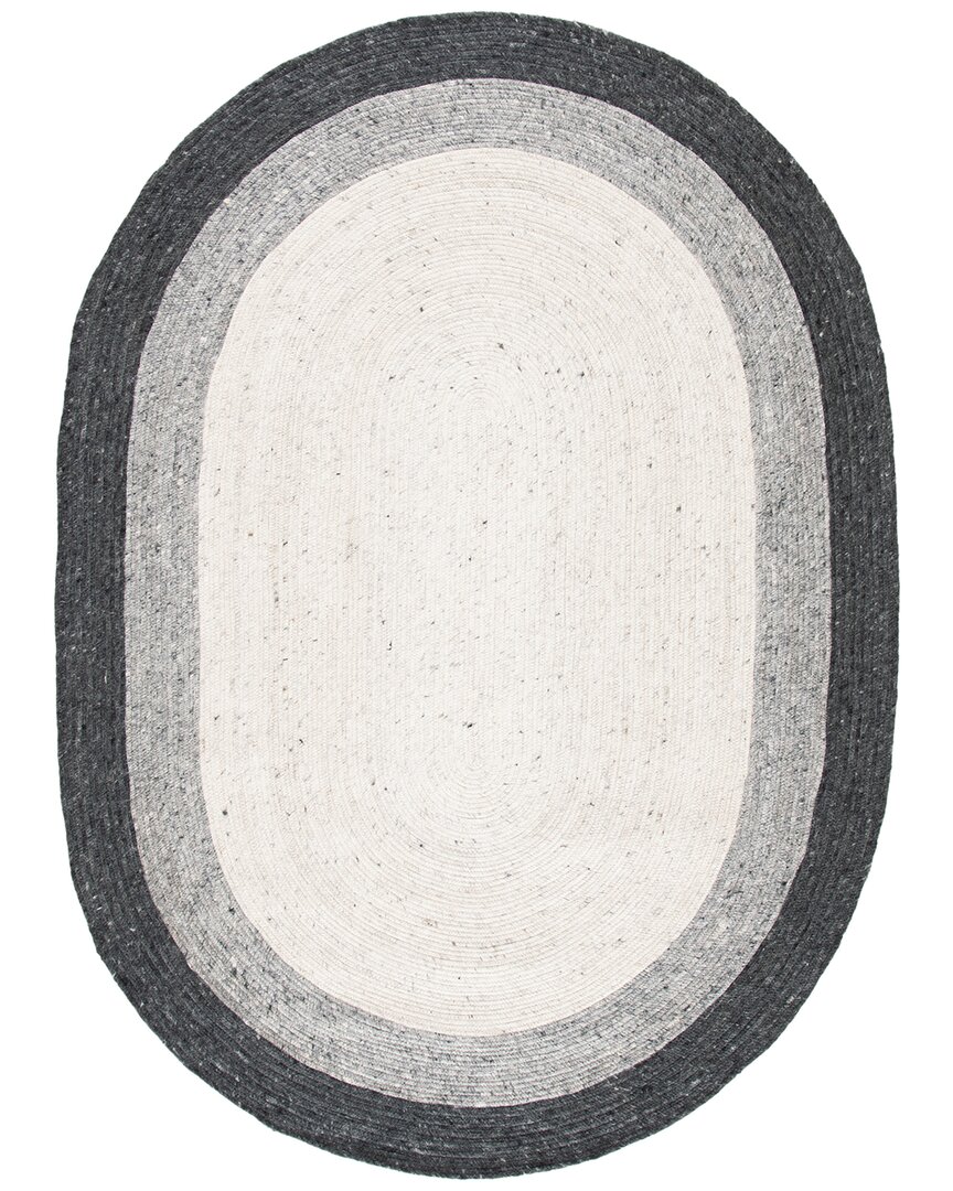 Safavieh Dnu Braided Wool-blend Area Rug In Grey