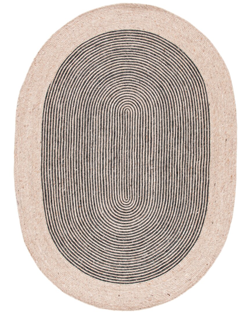 Safavieh Dnu Braided Wool-blend Area Rug In Beige