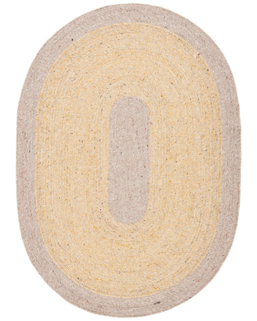 Safavieh Dnu Braided Wool-blend Area Rug In Gold