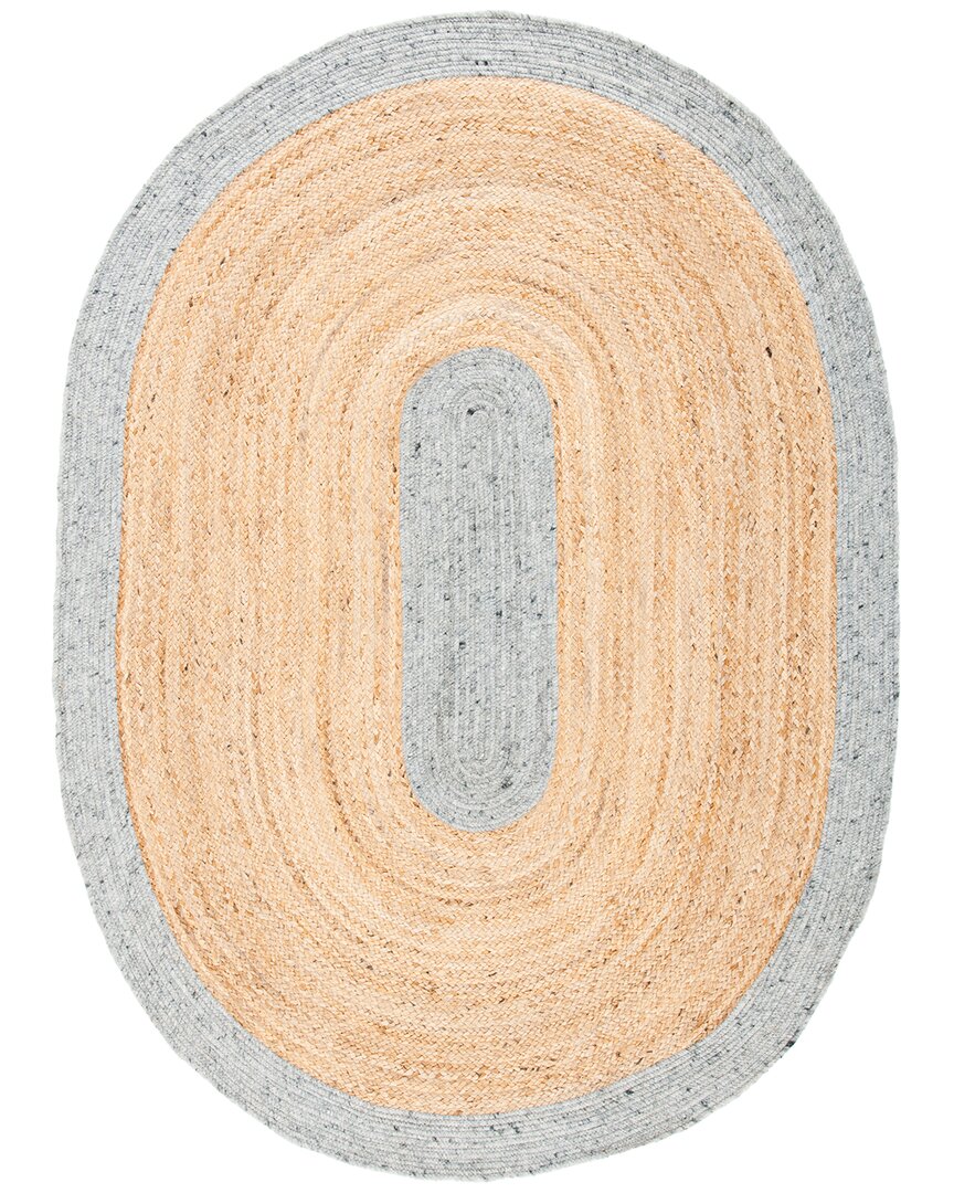 Safavieh Dnu  Braided Wool-blend Area Rug In Grey