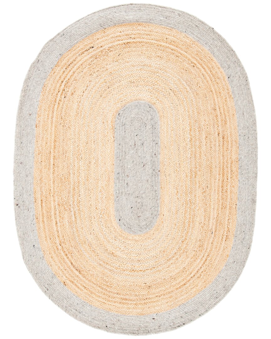 Safavieh Dnu Braided Wool-blend Area Rug In Silver