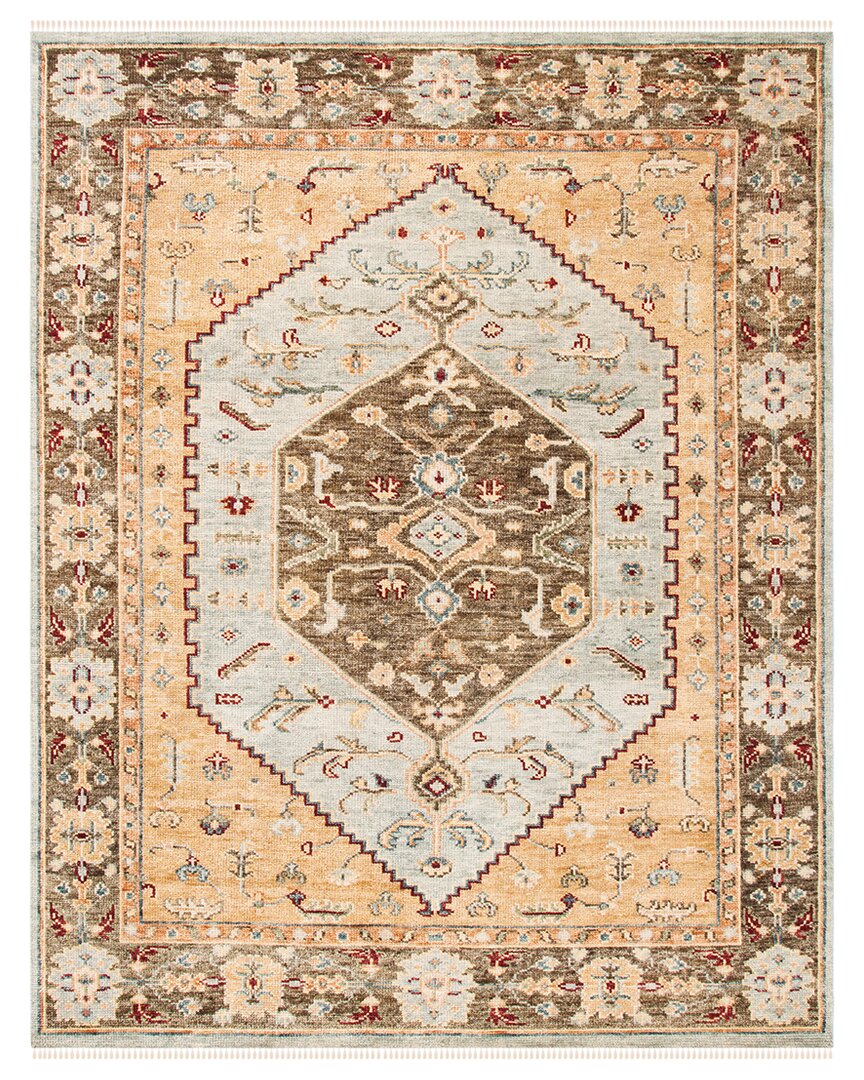 Safavieh Samarkand Hand Knotted Wool Rug In Blue