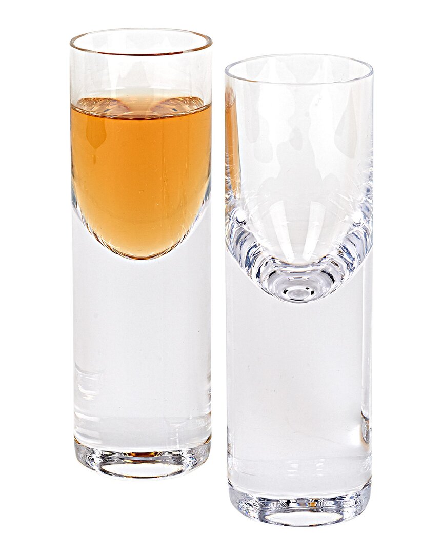Badash Crystal Set Of 2 Classic Shot Glasses In Clear
