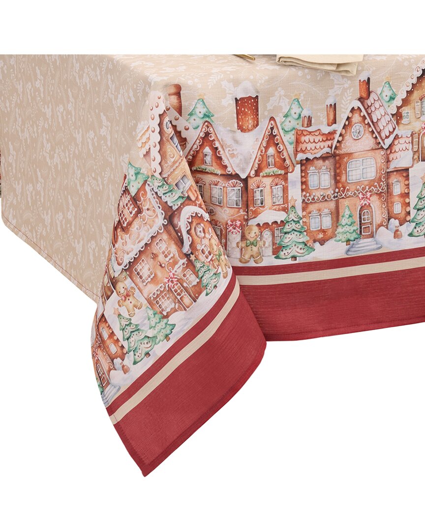 Elrene Home Fashions Gingerbread Bliss Tablecloth In Multi