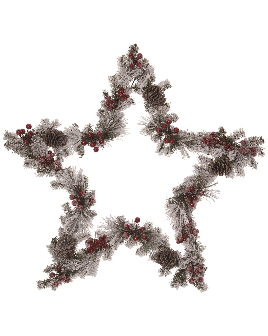 Shop Transpac Floral Wire 24in Multicolor Christmas Pinecone & Berry Star Decor