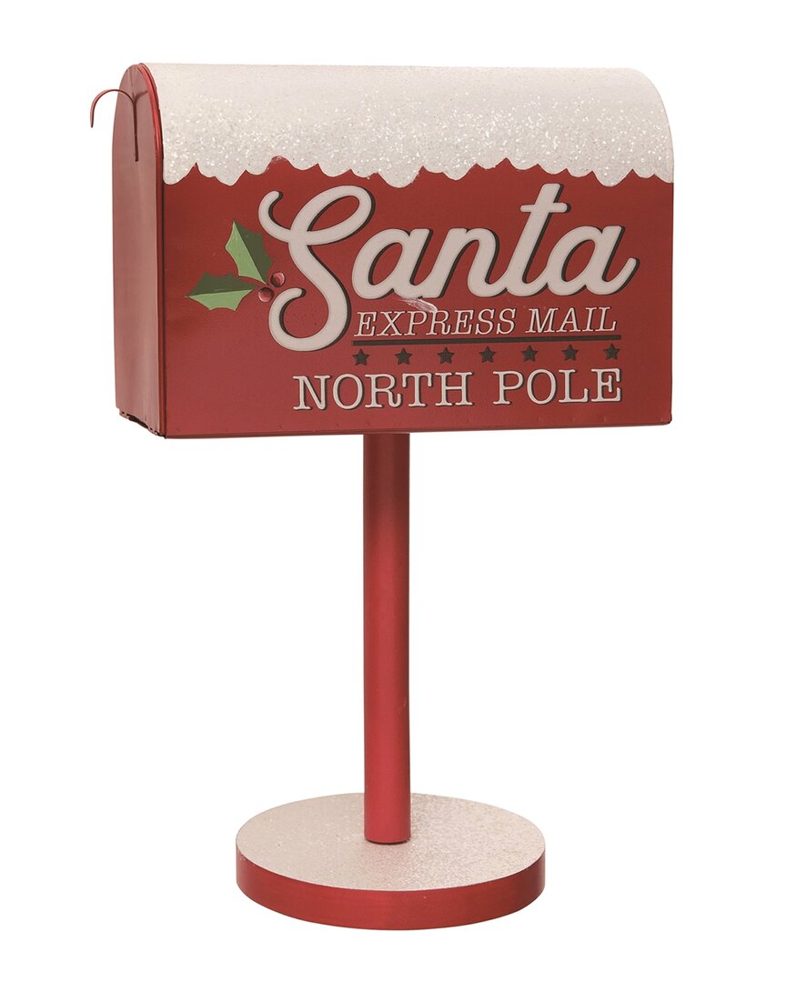 Shop Transpac Metal 15.5in Multicolor Christmas Santa's Standing Mailbox Decor