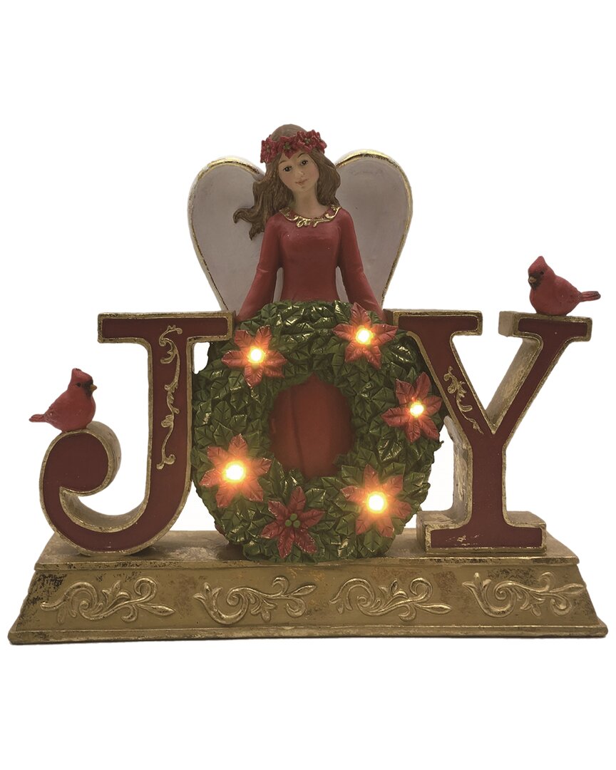 Shop Transpac Resin 10in Multicolor Christmas Light Up Angel Joy Decor
