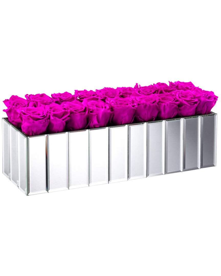 Rose Box Nyc Large Modern Silver Mirrored Centerpiece