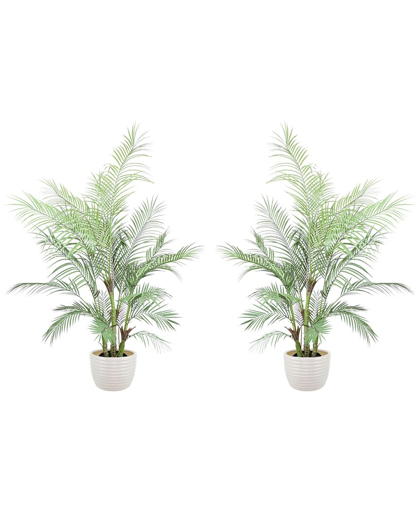 Creative Displays 5ft Kentia Palm Drop-in Trees With Ceramic Pots In White
