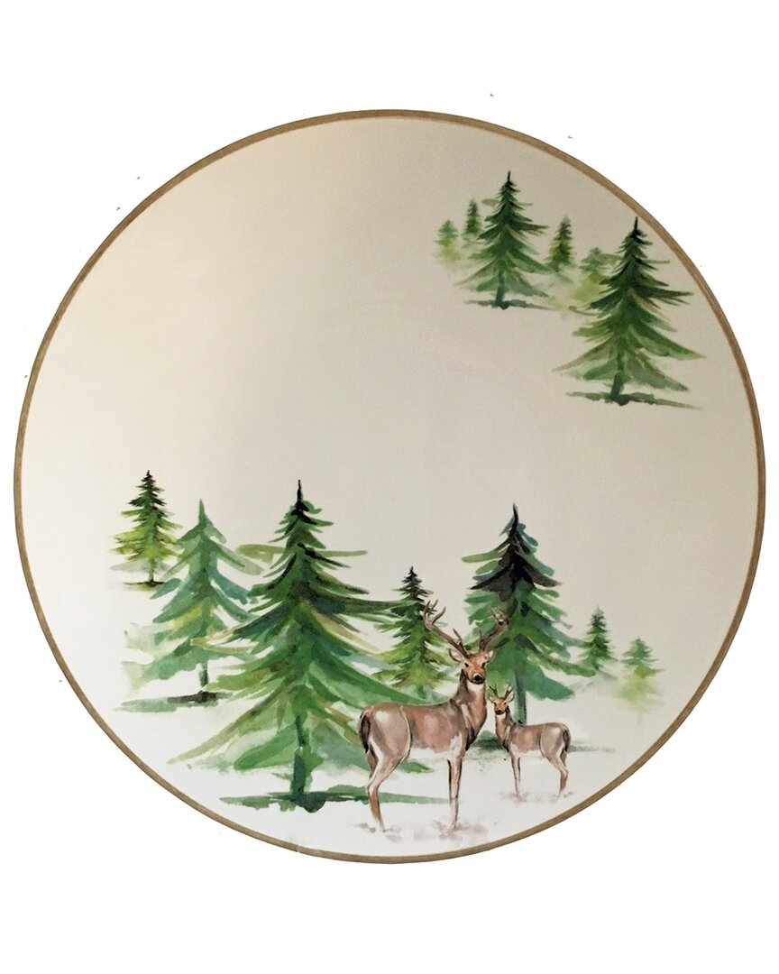 Abbiamo Tutto Woodlands Cake Plate/round Flat Platter