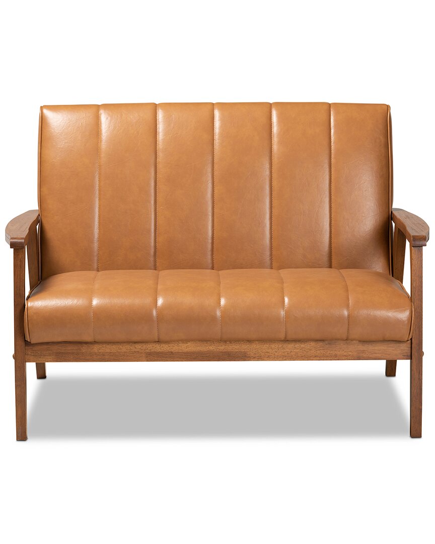 Baxton Studio Nikko Loveseat In Tan