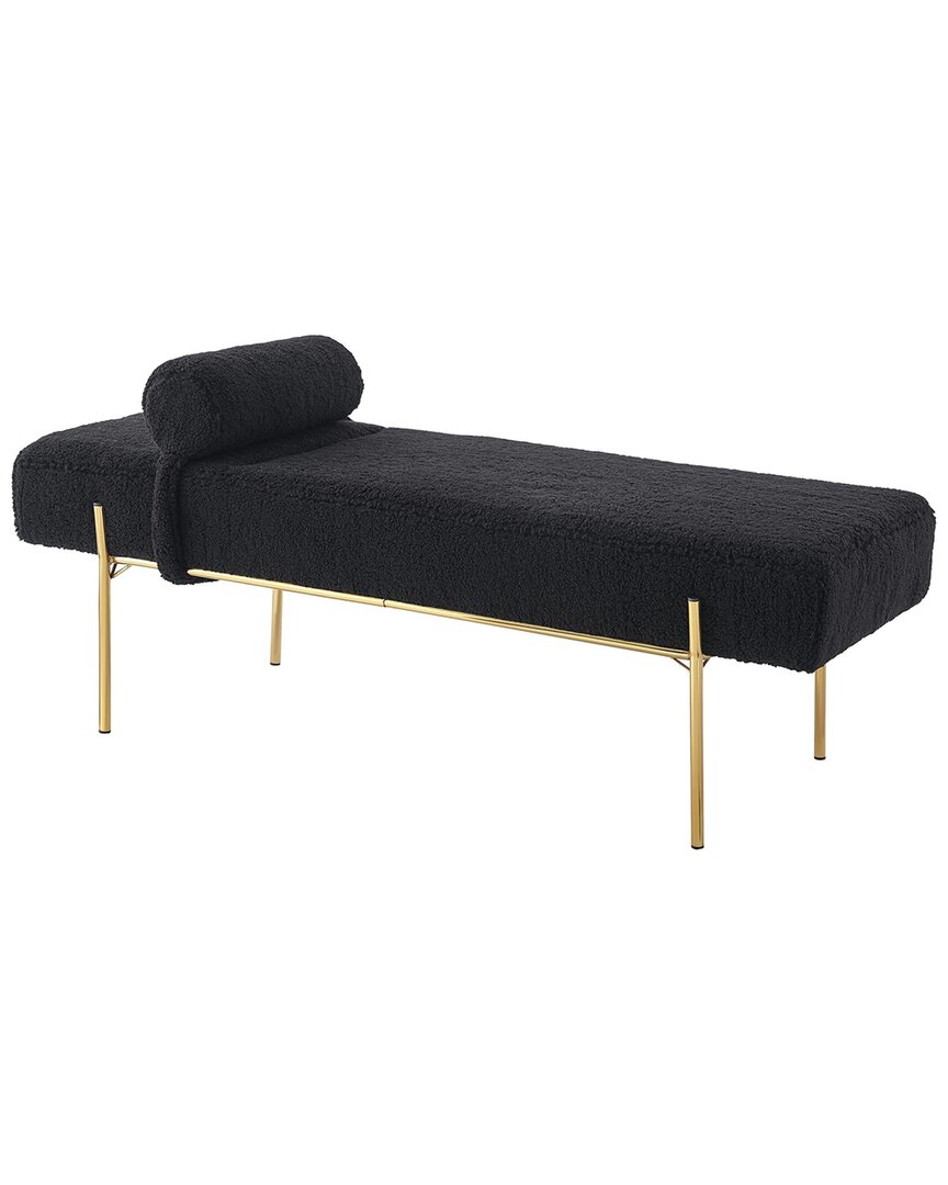 Inspired Home Amadeus Sherpa Bench In Black