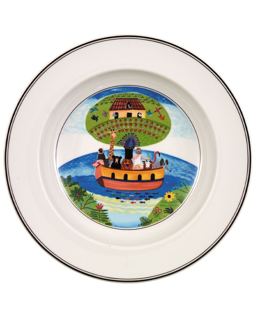 Villeroy & Boch Design Naif Rim Soup Bowl Noah's Ark In White