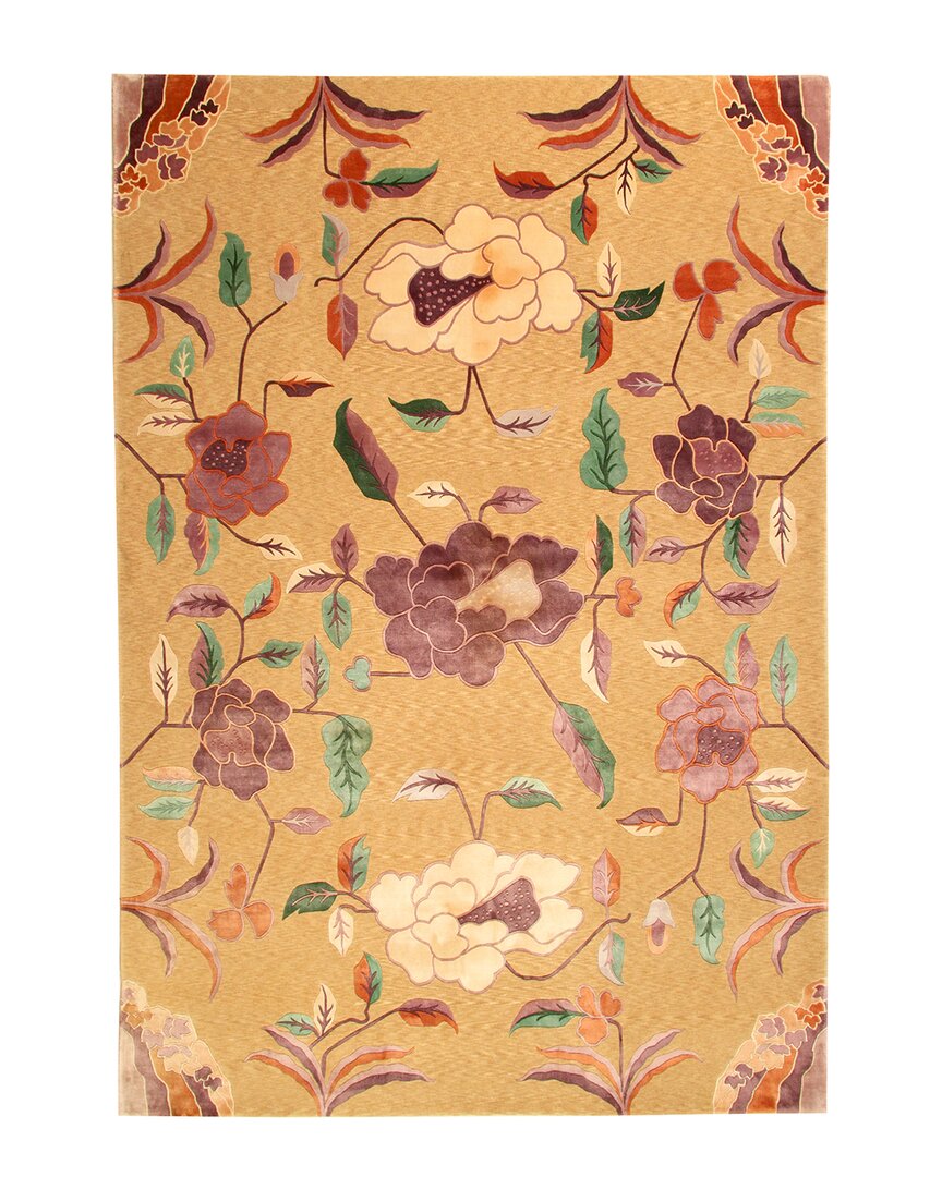 Via Como Chinoiserie Viola Vintage Wool & Silk Area Rug In Multicolor