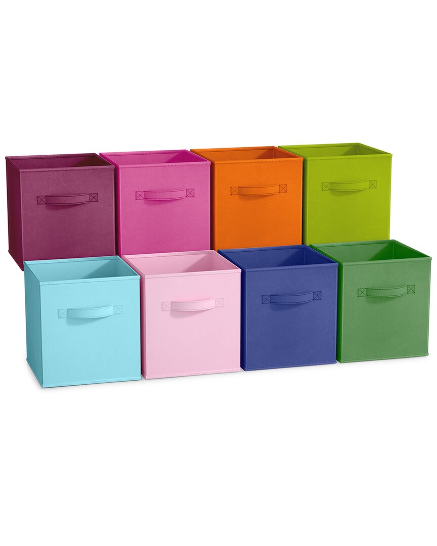 Sorbus 11in 8 Pack Foldable Storage Bins In Multi
