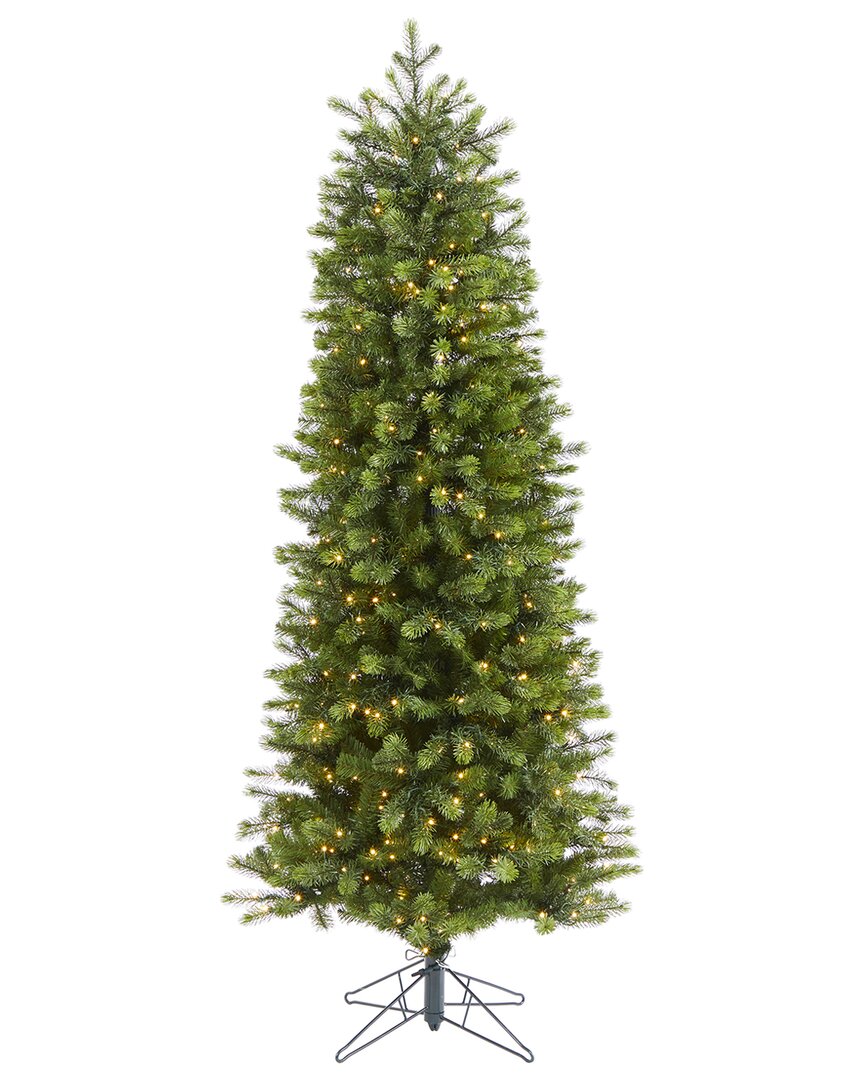 Nearly Natural 6.5ft. Slim Colorado Mountain Spruce Artificial Christmas Tree In Green