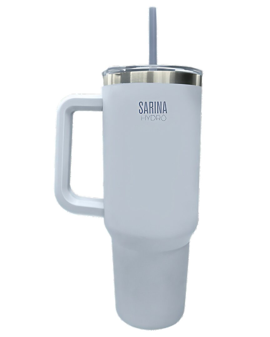 Sarina Stainless Steel Tumbler With Straw In Blue