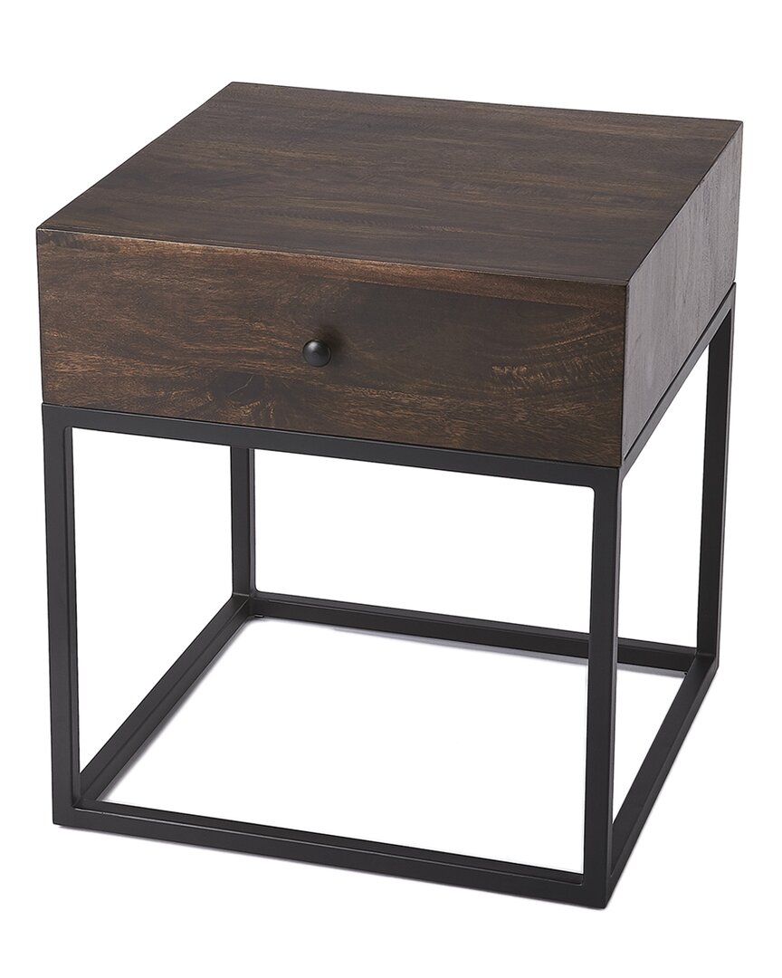 Butler Specialty Company Brixton Coffee & Iron End Table In Brown