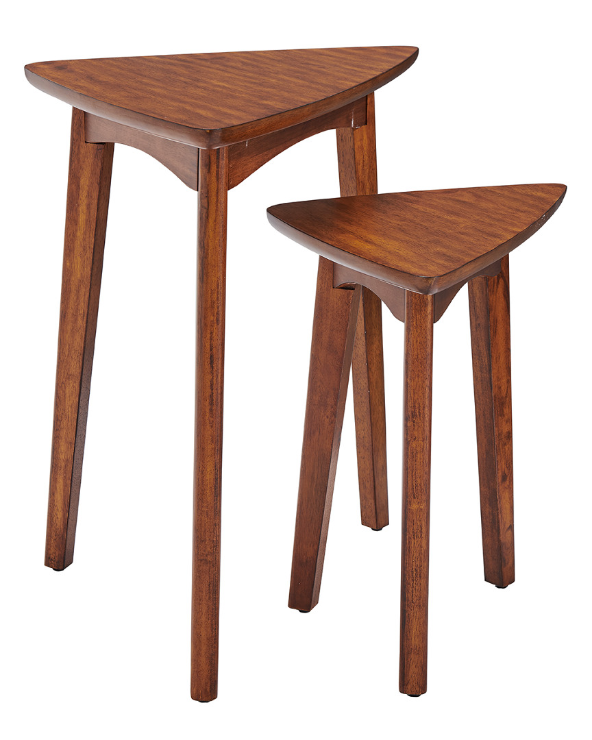 Alaterre Monterey 20in Round Mid-century Modern Wood End Table