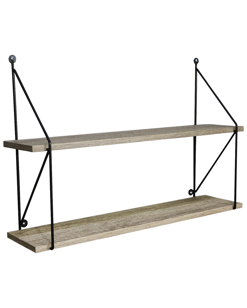 Sorbus Grey 2-tier Floating Shelf