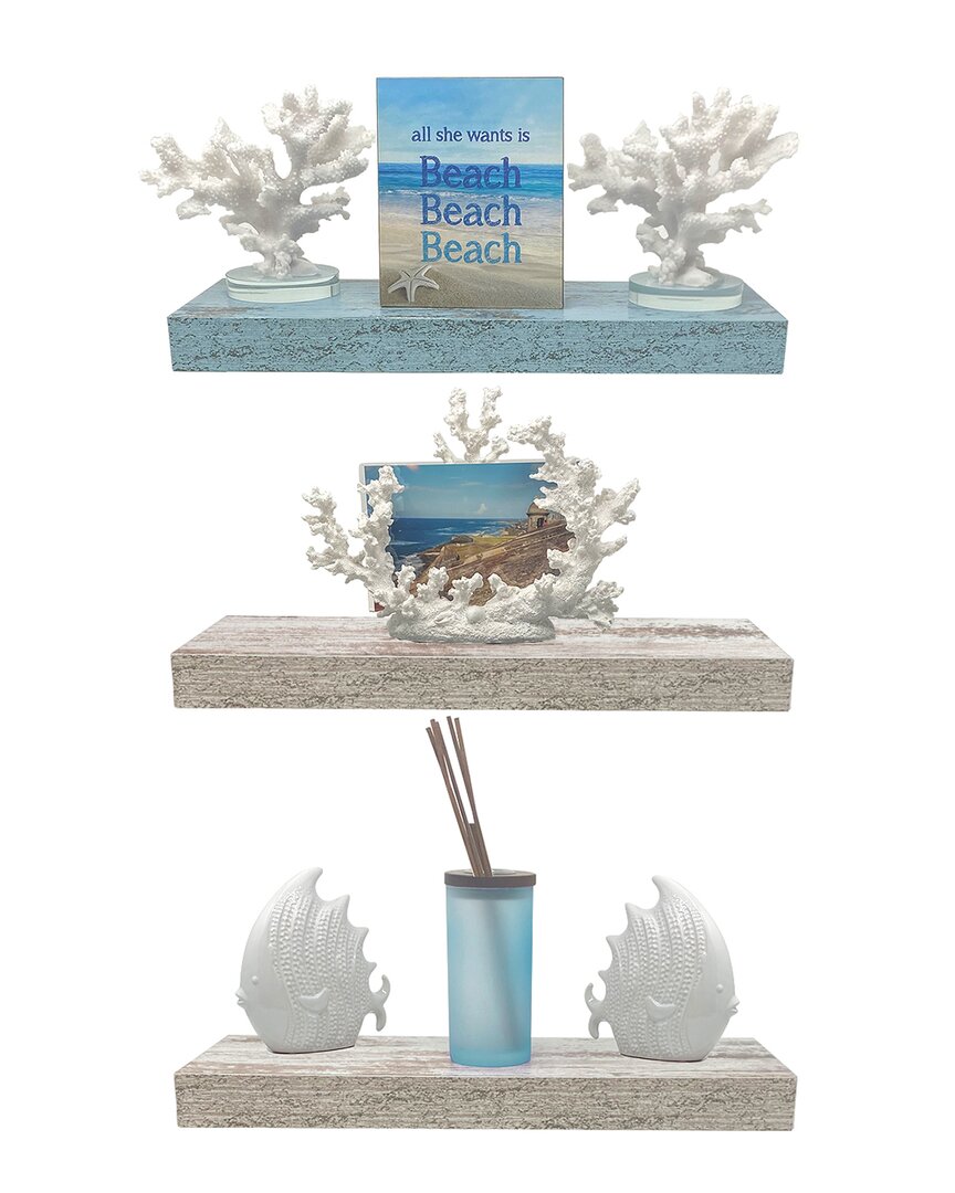 Sorbus 3pc Floating Shelf Set In Nocolor