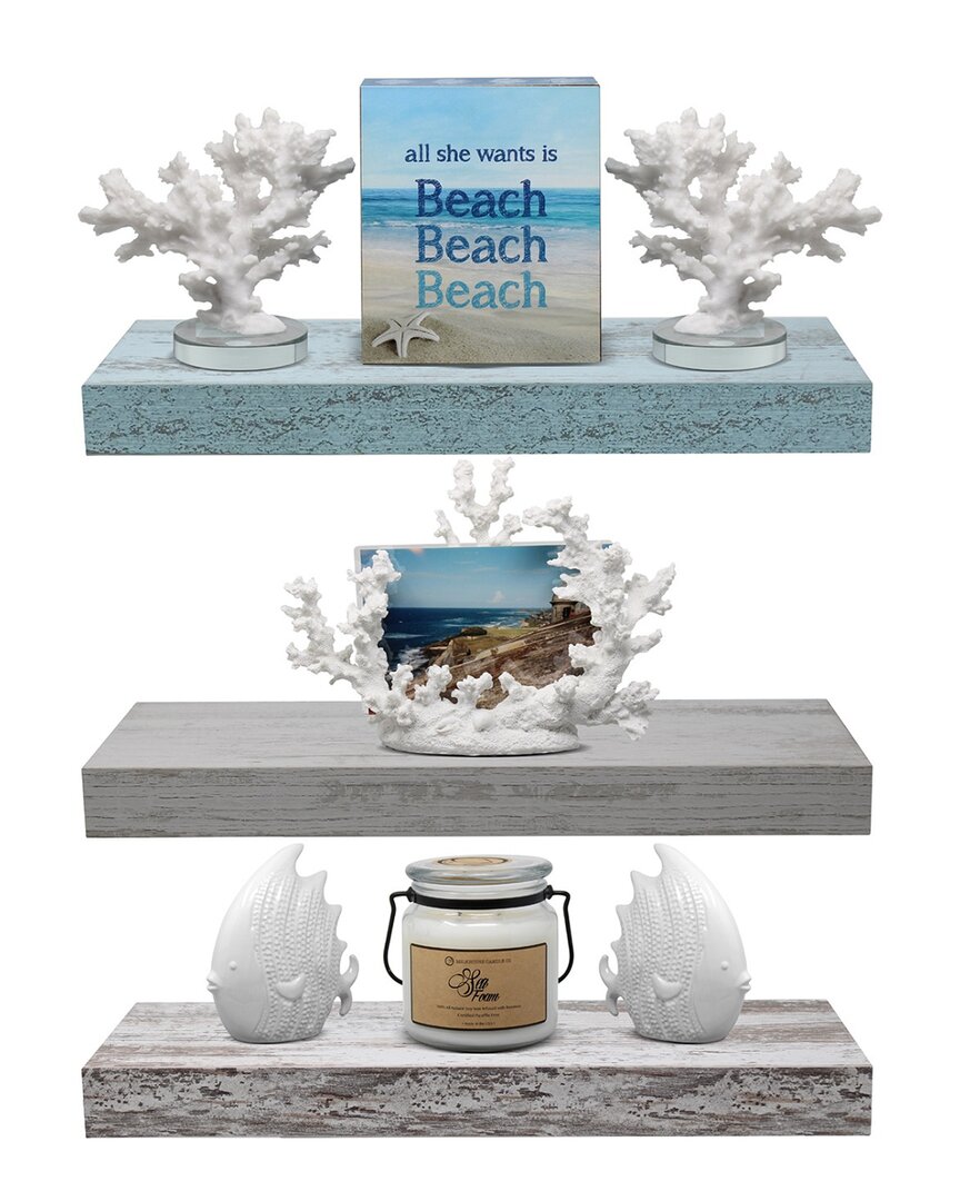Sorbus 3pc Floating Shelf Set In Nocolor