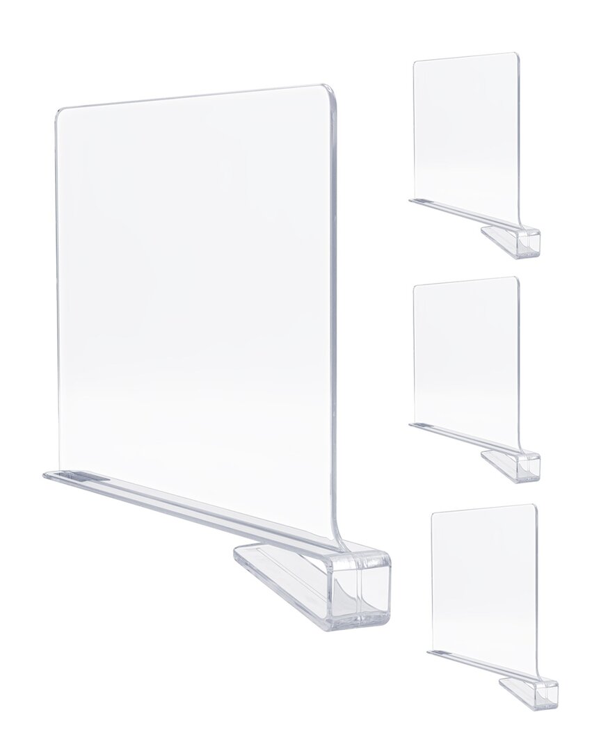 Sorbus Set Of 4 Acrylic Shelf Dividers