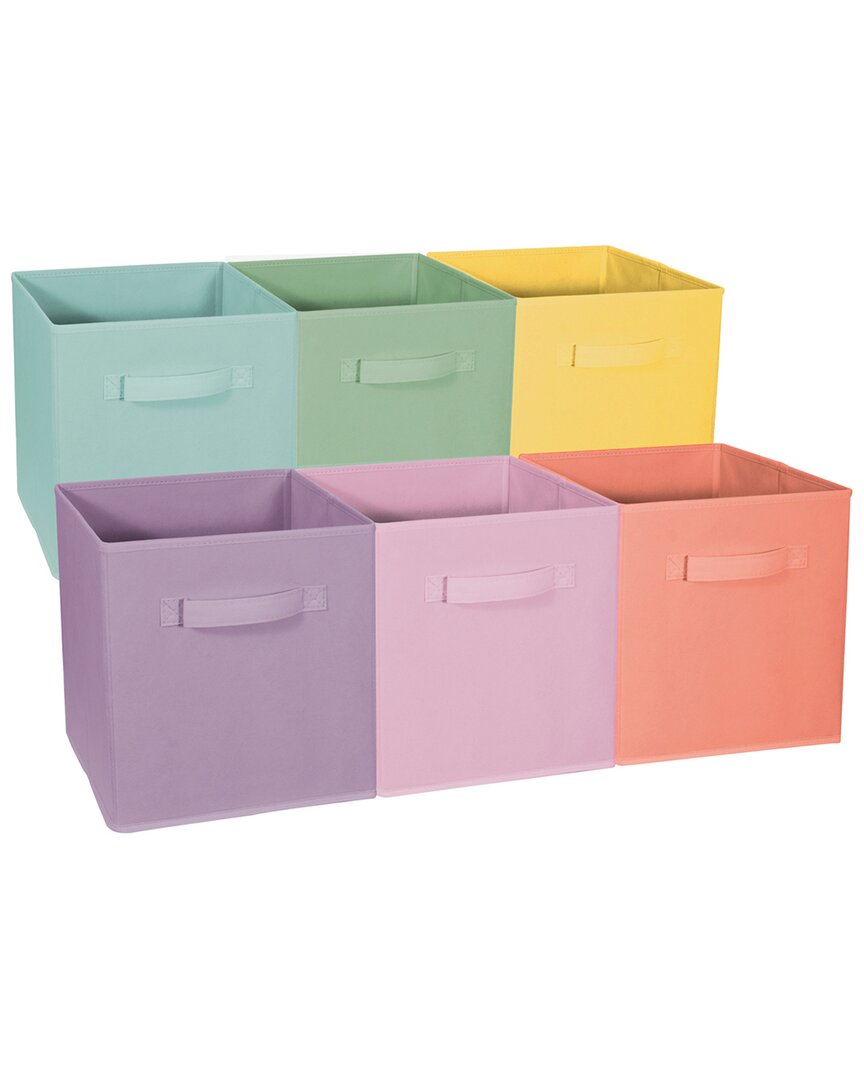 Sorbus Set Of 6 Foldable Storage Cube Basket Bin In Nocolor