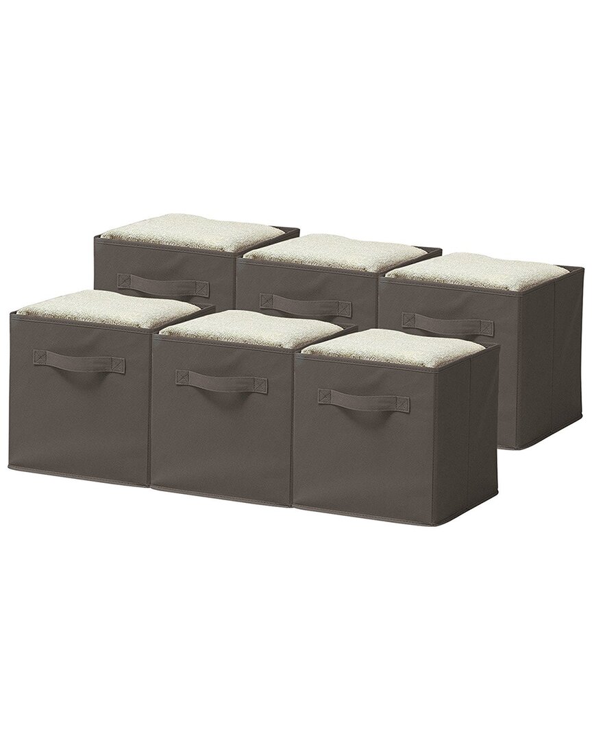 Sorbus Set Of 6 Foldable Storage Cube Basket Bin In Nocolor
