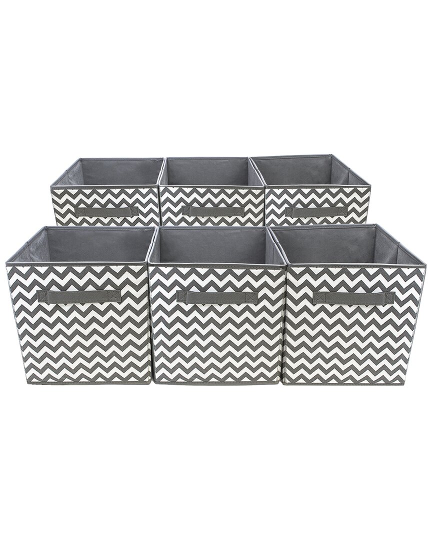 Sorbus Set Of 6 Foldable Storage Cube Basket Bin