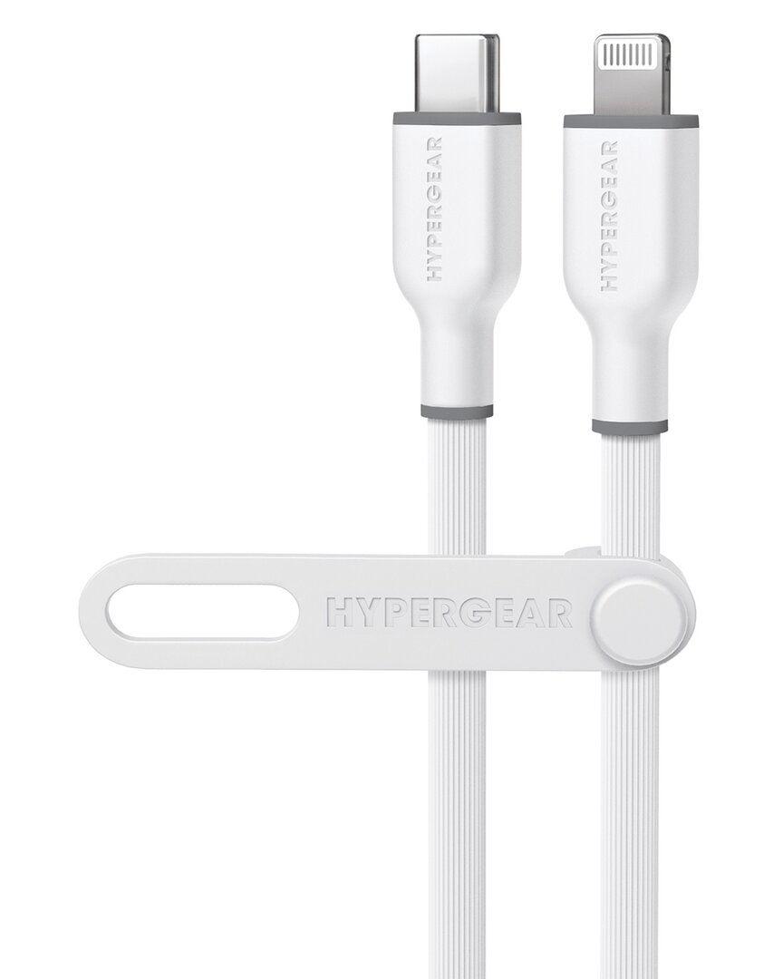 Hypergear Flexi Pro Usb-c To Lightning Cable 6ft In White
