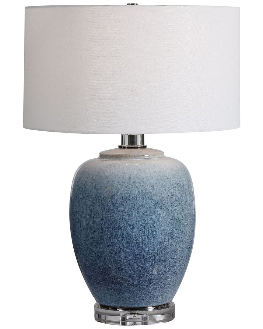 Uttermost Waters Ceramic Table Lamp In Blue