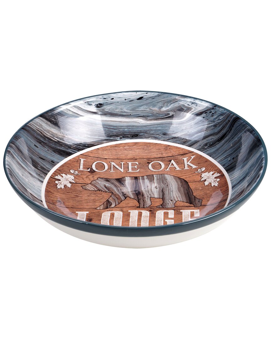 Shop Certified International Fluidity Lodge Serving Bowl In Multicolor