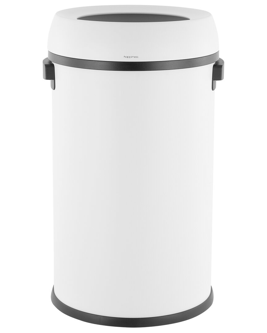 Jonathan Y Chuck White 17.2 Gallon Open Top Trash Can In White