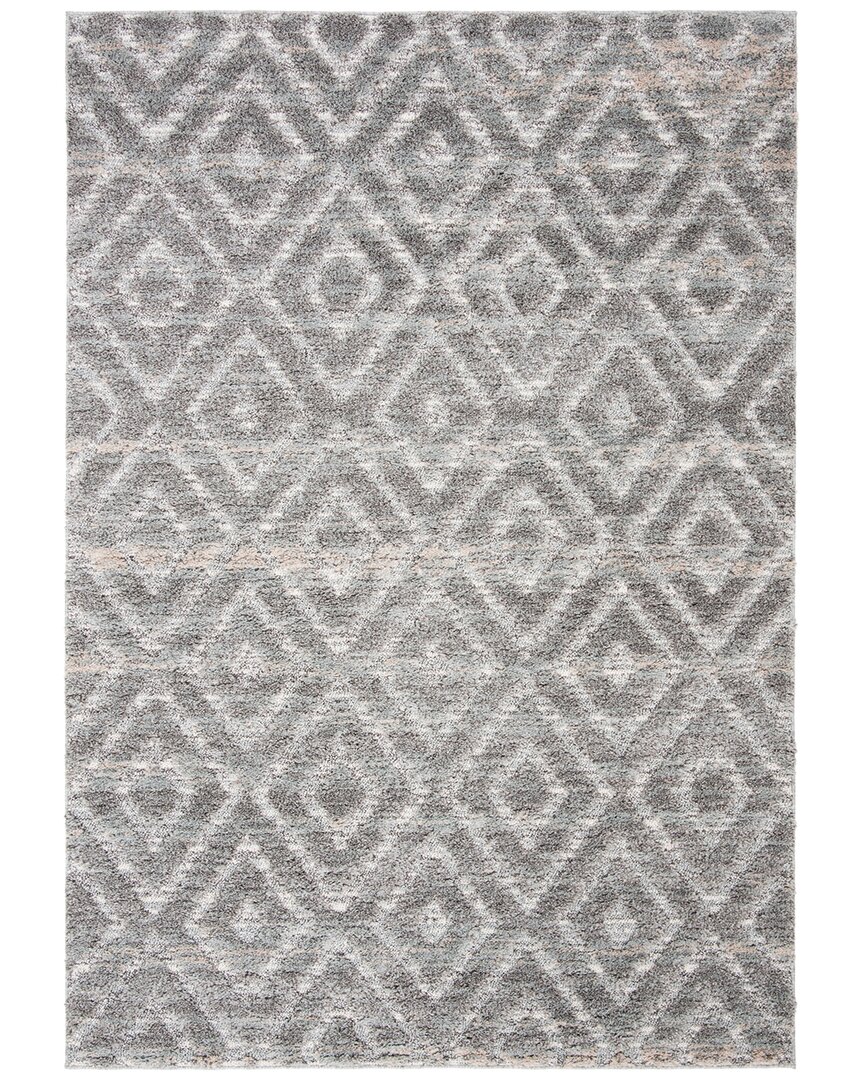 Martha Stewart Lucia Shag Polypropylene Pile Rug In Grey
