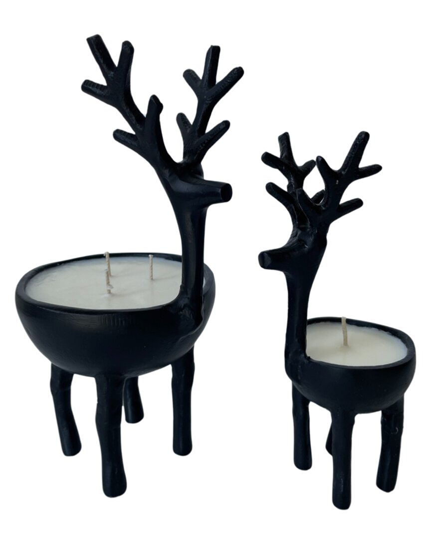 Shop Tlc Candle Co. On Dasher, On Dancer Soy Candle Set: Woodland Chateau In Black