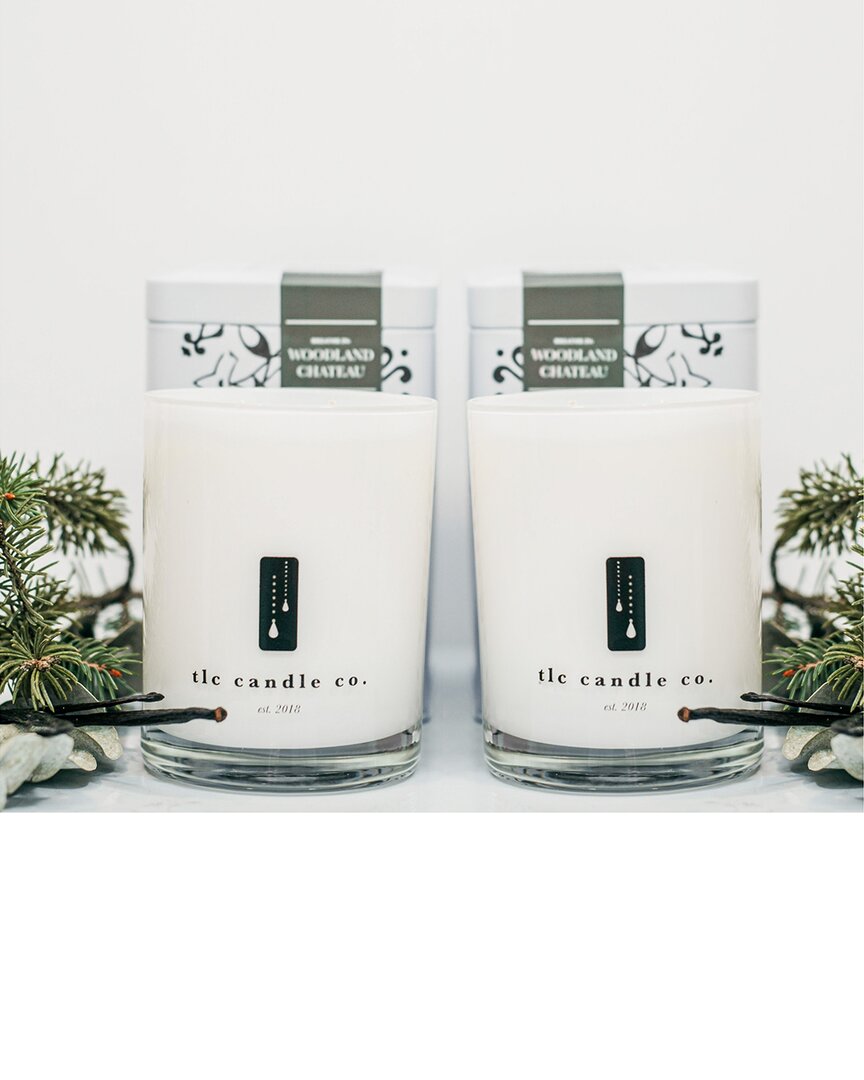 Shop Tlc Candle Co. Frolick Through The Forest Woodland Chateau Luxury 2-wick Soy Candle Gift Set In White