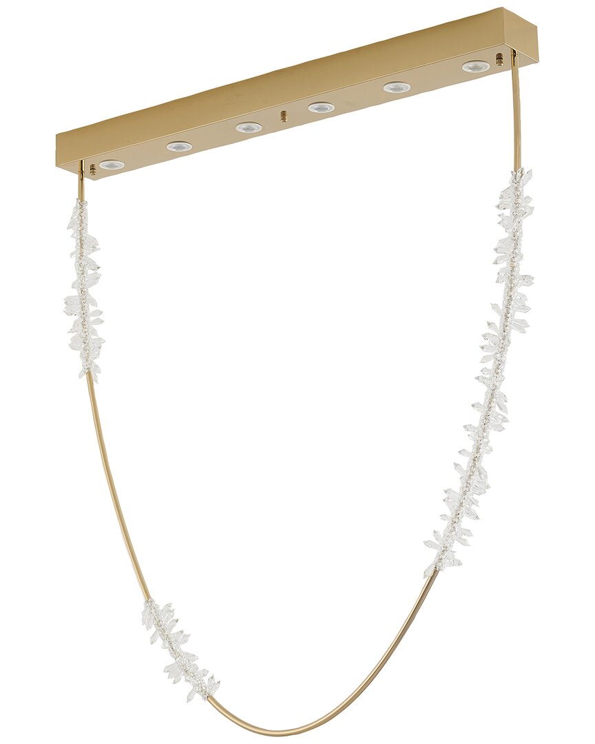 Bethel International Stainless Steel Led Chandelier With Crystals