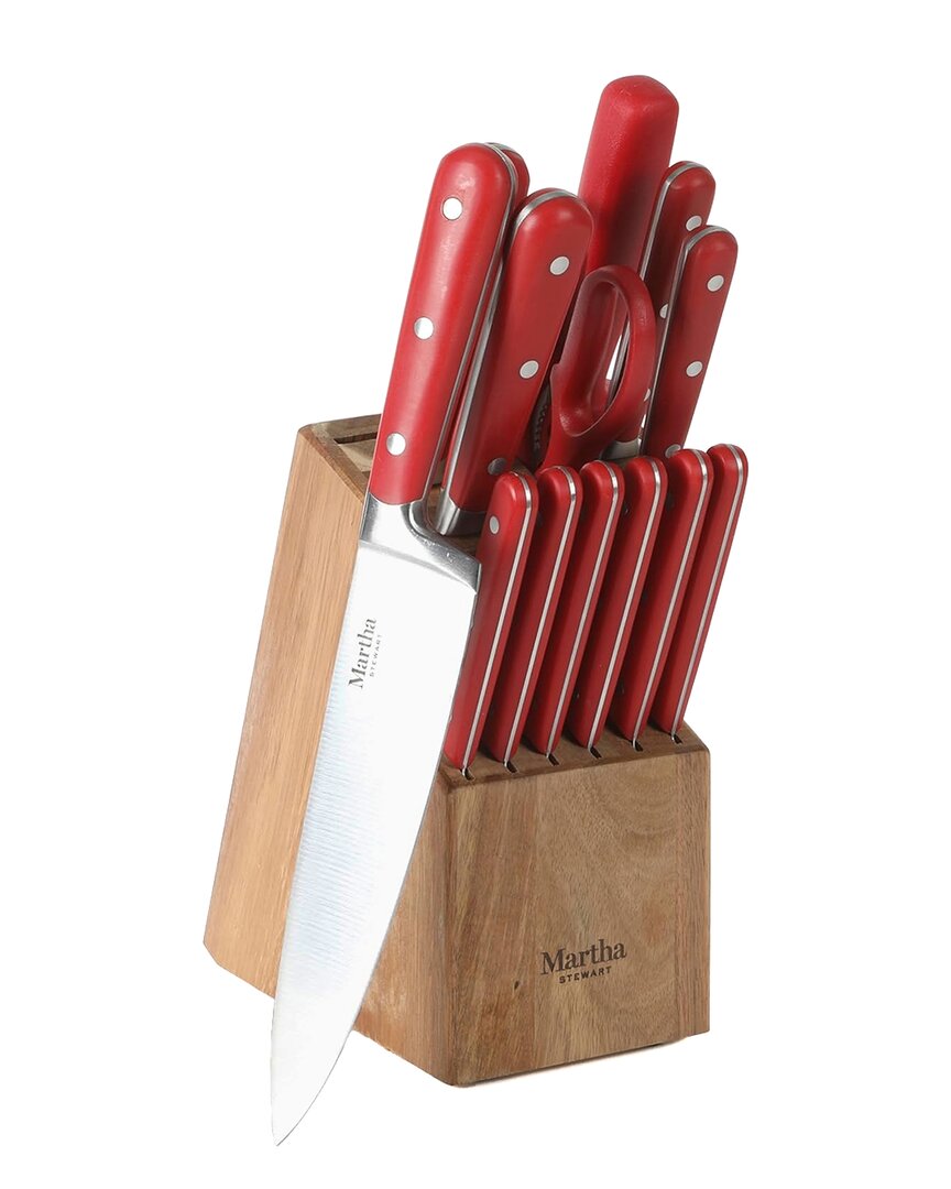 Martha Stewart Everyday Eastwalk 14pc Stainless Steel Cutlery Block Set