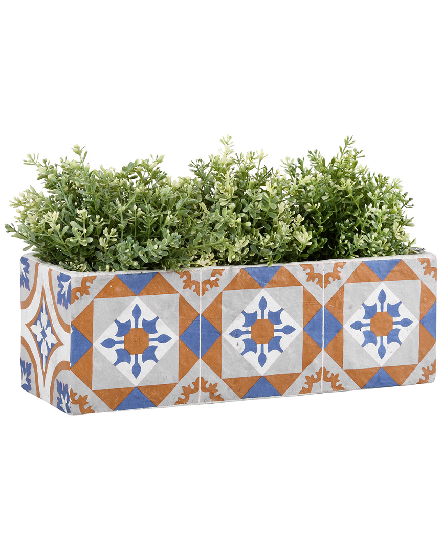 Esschert Design Usa Portuguese Tile Balcony Flower Pot