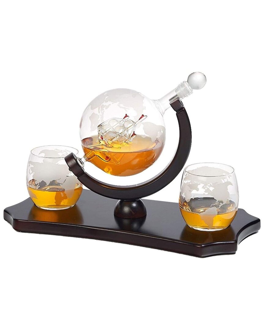Alice Pazkus 850ml Globe Whisky Decanter In Clear