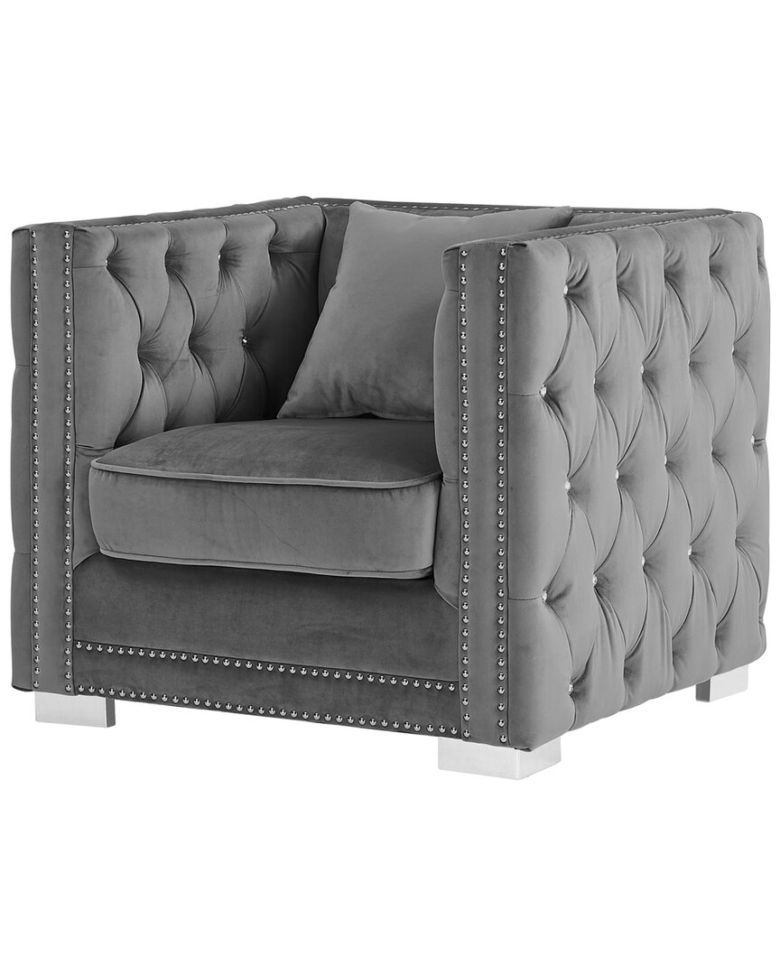 Chic Home Christophe Club Chair In Grey