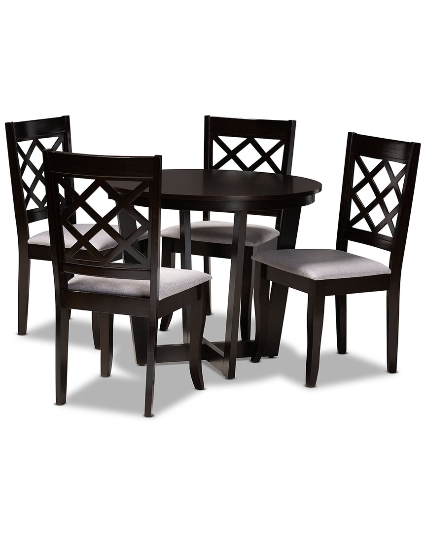 Baxton Studio Selby 5pc Dining Set In Grey