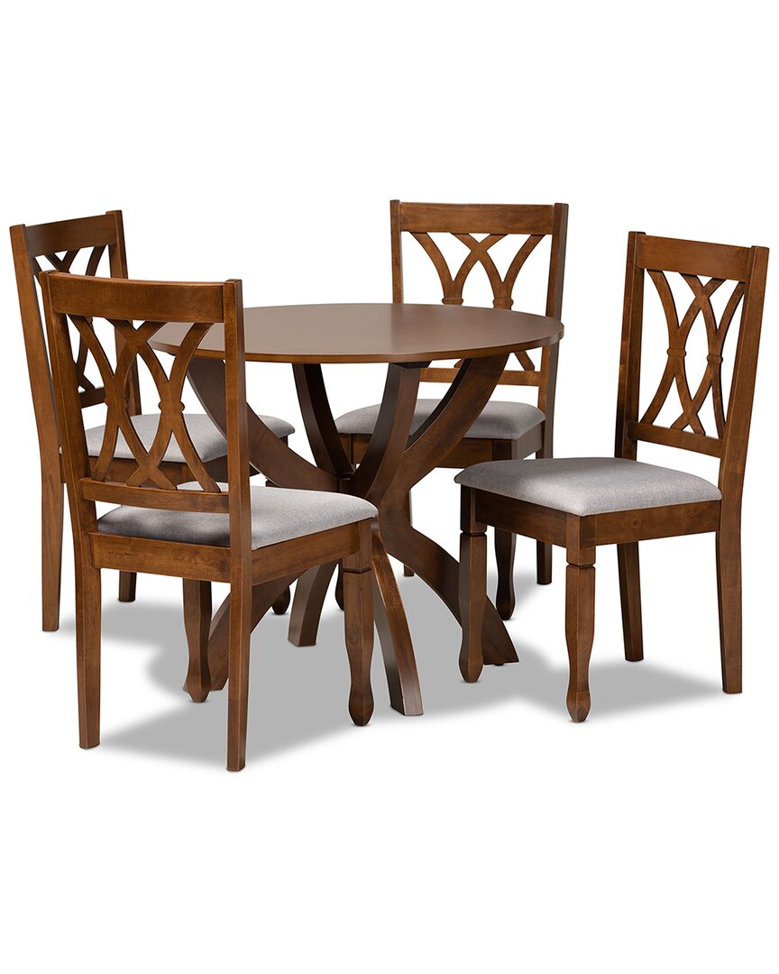 Baxton Studio April5pc Dining Set In Grey