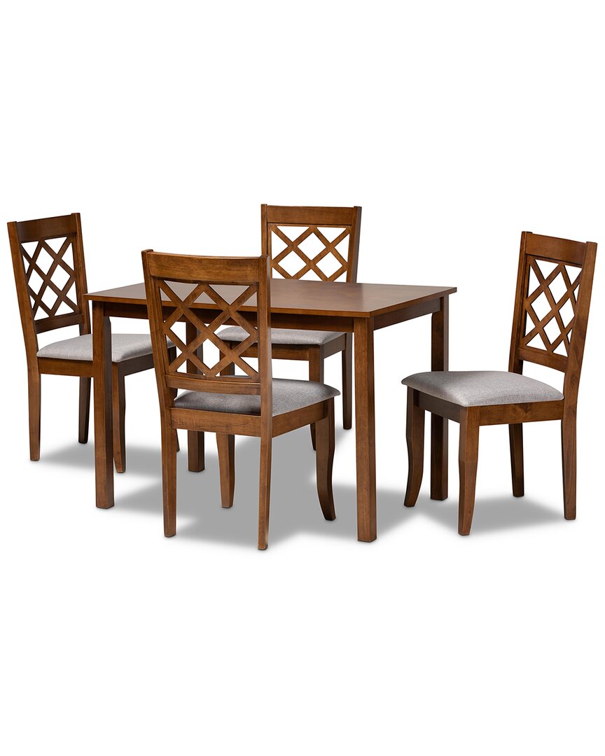 Baxton Studio Sari5pc Dining Set In Grey